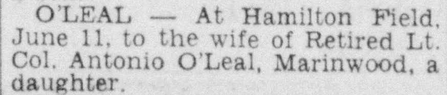 June 1959: Gail's birth notice